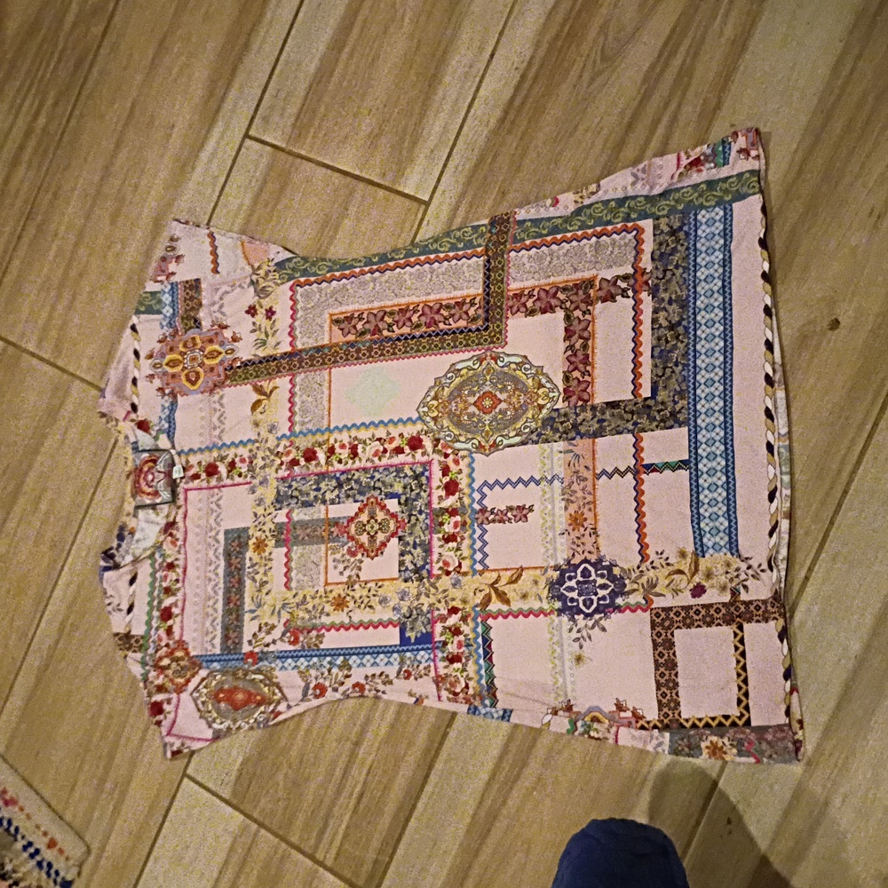 Johnny Was Pink Mandala Top Tunic Bamboo XS